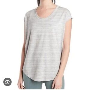 Athleta Stratus Breezy Striped Tee-Size 1X